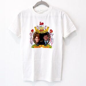 Vintage 1986 Royal Wedding Graphic Tee Prince Andrew Sarah Ferguson Large